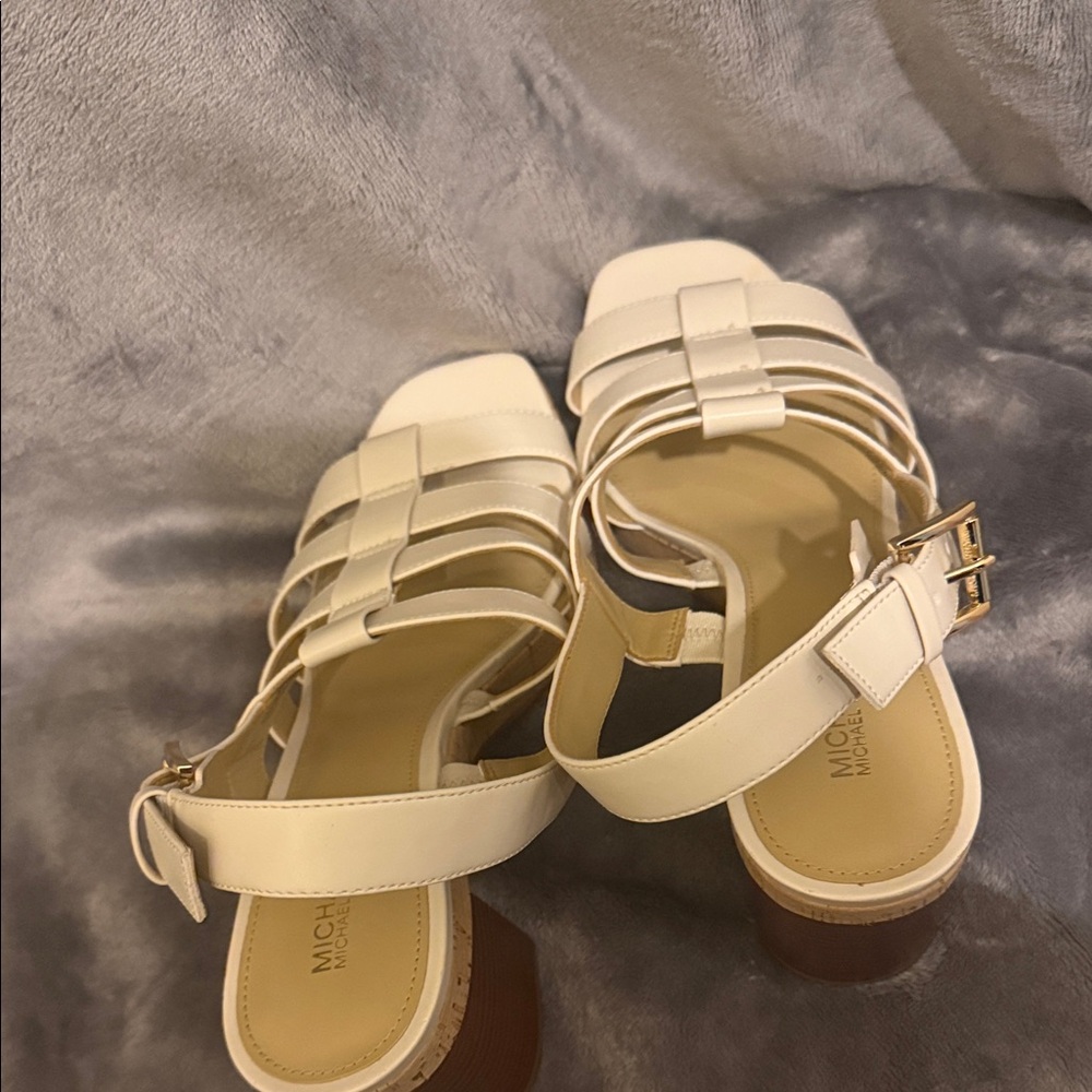 Michael Kors Women's White Strappy Sandals - Picture 4 of 4